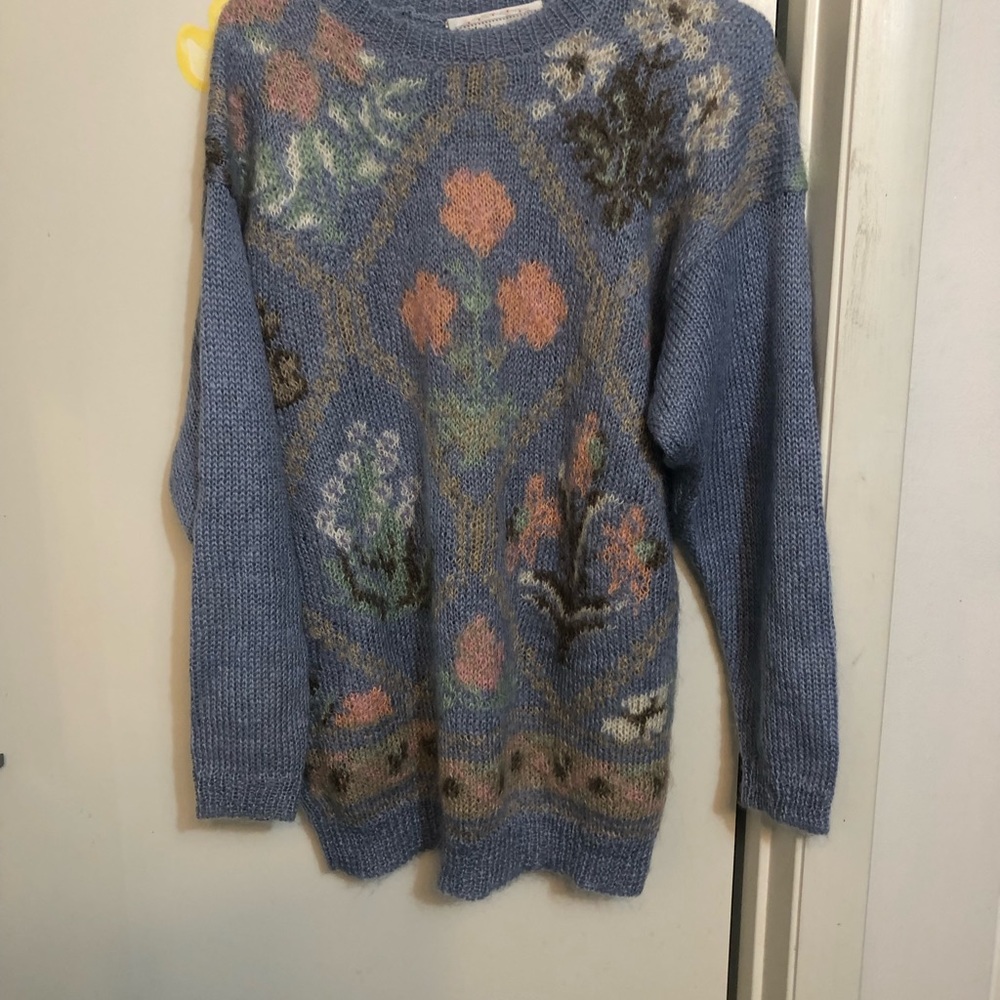 Mohair. Cardigan, sweater, medium Melbourne culture Color blue mohair new